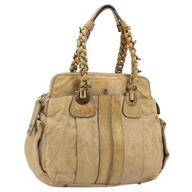 Chloé Borsa Chloe in pelle beige oro Auth 180029