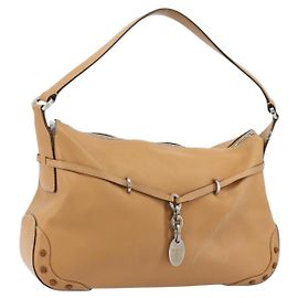 Autre Marque TOD'S Schultertasche aus Leder braun silber ka4498A