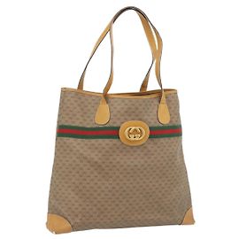 Borsa GUCCI Micro GG Supreme Web Sherry Line in PVC Beige 002 983 0174 Auth 181764
