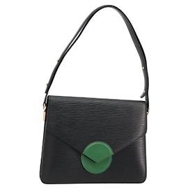 LOUIS VUITTON Epi Osh Shoulder Bag Black Green M52444 LV Auth 181997