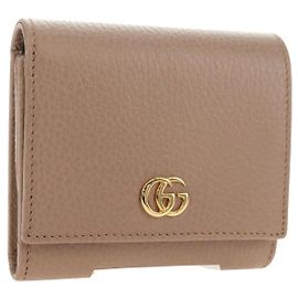 Portafoglio GUCCI in pelle Rosa Oro 598587 Auth am11673V