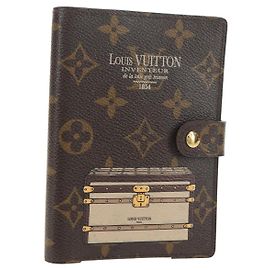 LOUIS VUITTON Monogram Trunk Agenda PM Day Planner Cover R20028 LV Auth BA12979V