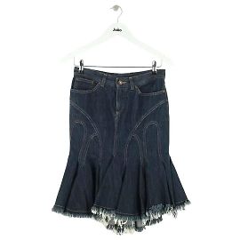 Alexander Mcqueen Falda azul