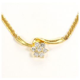 Autre Marque Collana in oro giallo 18K con diamante