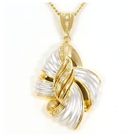 Autre Marque Collar de diamantes en oro amarillo de 18K y platino