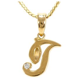 Autre Marque Collar de oro amarillo de 18K con diamante