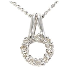 Autre Marque Collana in diamanti in oro bianco 18K e platino