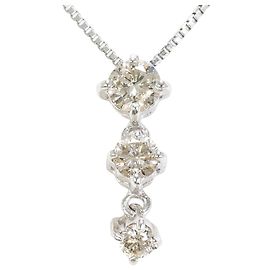 Autre Marque Collana in oro bianco 18K con diamante