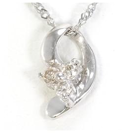 Autre Marque Collana in oro bianco 18K con diamante