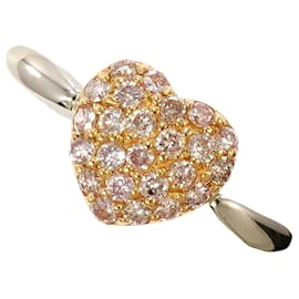 Autre Marque PT900 Platin- und Roségold-Ring mit Diamant