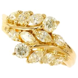 18K Gelbgold-Ring mit Diamanten - Autre Marque