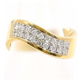 Autre Marque Platin- und Gelbgold-Diamantring