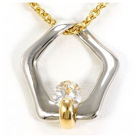 Autre Marque Elegante collar de platino y oro amarillo