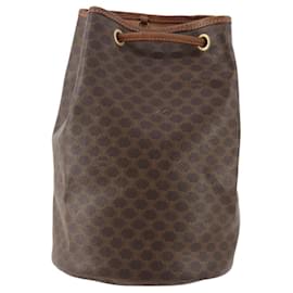 Celine Vintage Macadam Rucksack aus Canvas und Leder - Céline