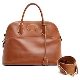Hermès Sac Bolide Courchevel Bandouliere 1993 Gold Leather Hand Bag Strap Hermes