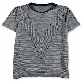 T-shirt Louis Vuitton a righe con dettaglio V