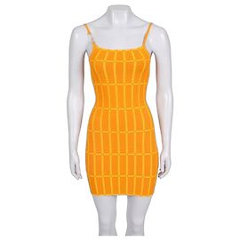 Jacquemus Strickmini Kleid Vibrant Orange Größe S EU36 gebraucht