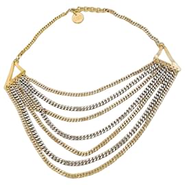Unoaerre Multi-Strand Gold and Silver Plated Bronze Necklace - Autre Marque
