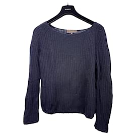 Loro Piana Kaschmir-Seide Strickpullover - Navy Blau
