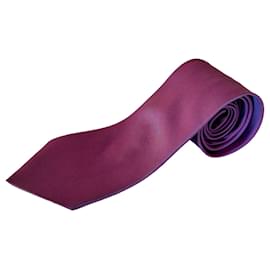 Hermès Paris Woven Silk Tie - Purple