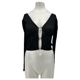 IOANNES Black Viscose Cardigan - Autre Marque