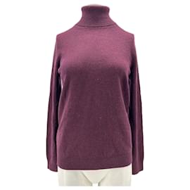 Eric Bompard Rollkragenpullover Kaschmir Dunkelrot M