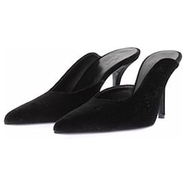 Mules mit Absatz aus schwarzem Wildleder - Autre Marque