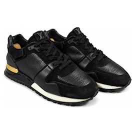 Louis Vuitton Run Away Sneakers in Black Leather and Suede
