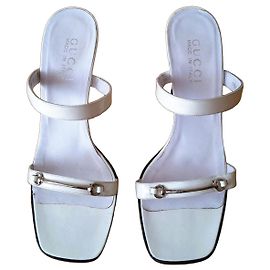 Gucci Mules en cuir blanc