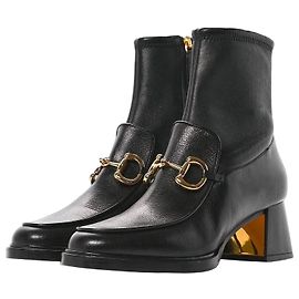Gucci Quentin Horsebit Stiefeletten Schwarz Leder