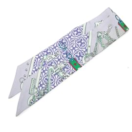 Hermès Seidentuch Twilly Purple Mors et Gourmettes Remix
