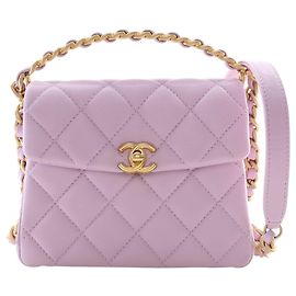 Chanel Purple Mini Quilted Caviar 31 Rue Cambon Top Handle Bag