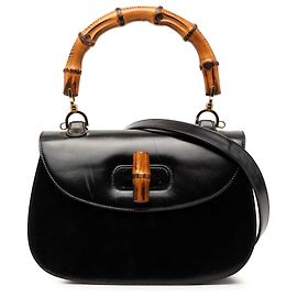 Gucci Pelle di vitello nera Bamboo Night