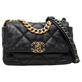 Chanel Blue Medium Lambskin 19 Flap