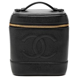 Beauty case Chanel Black CC Caviar
