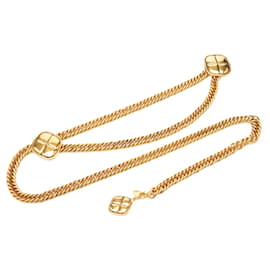 Chanel Gold CC vergoldeter Gürtel mit gesteppter Charm-Kette