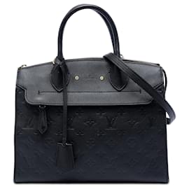 Louis Vuitton Black Monogram Empreinte Pont Neuf MM