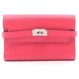 Hermès Hermes Kelly Wallet Medium Rose Extreme