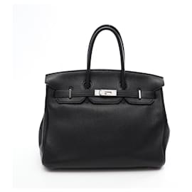 Hermès Bolsa Hermes Birkin 35 em couro Togo preto
