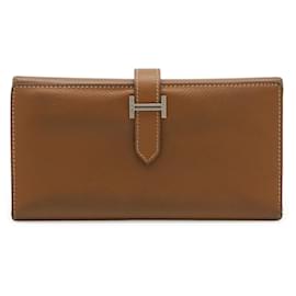 Hermès Hermes Bearn 2PLIS Dreifach-Langgeldbörse
