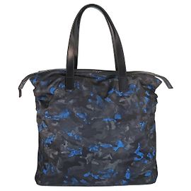 Michael Kors Camouflage Blue and Black Nylon Tote Bag