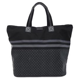Borsa Gucci 268106 in nylon nero e grigio