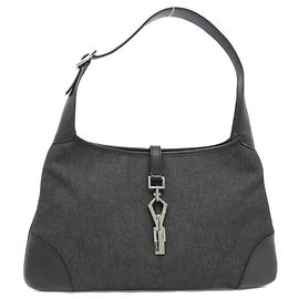 Borsa a tracolla Gucci 28628 in denim e pelle nera