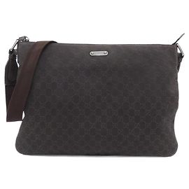 Borsa a tracolla in denim marrone scuro Gucci 190628