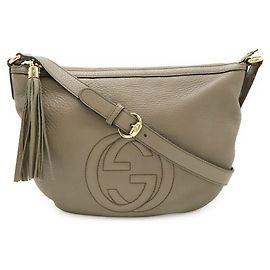 Borsa a tracolla GUCCI Soho Interlocking G con nappa