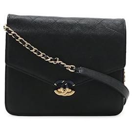 Portafoglio a tracolla Chanel Matelassé Black Chain