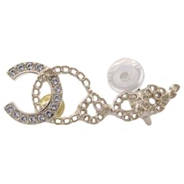 NEUER EINZELNER RECHTER CHANEL COCO LOGO CC STRASS OHRRING MIT KETTE