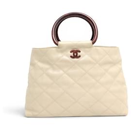 VINTAGE CHANEL SHOPPING LOGO CC AMBER CAVIAR LEDER MATELASSÉ TASCHE