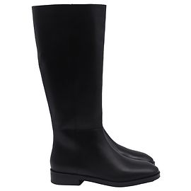  Stuart Weitzman Zipped Knee-High Boots in Black Leather