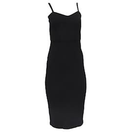 Max Mara Figurbetontes Midikleid aus schwarzer Viskose